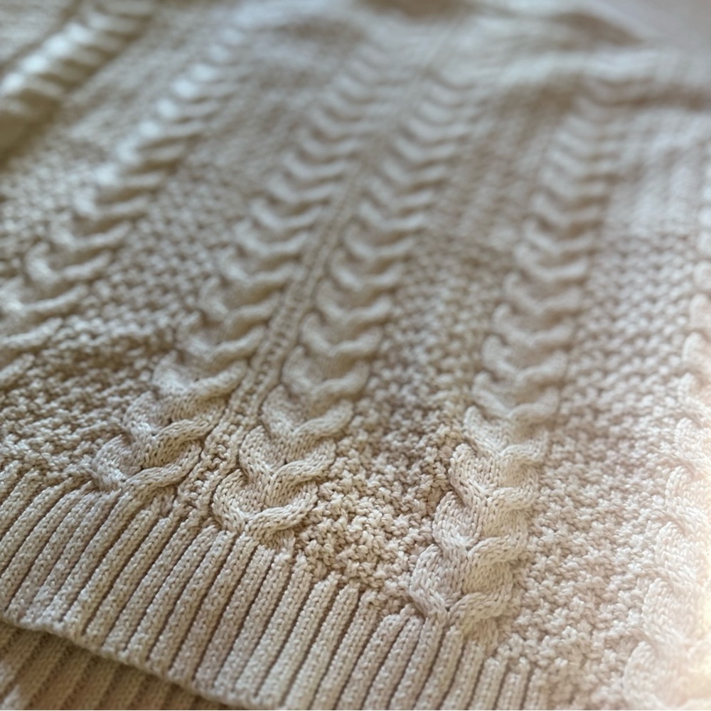 Chunky Cable Knit Fisherman Womens Medium White Tennis
Pickleball Preppy - Picture 2 of 8